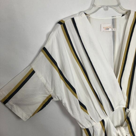 Sancia Anika Womens Dress Small Party Cocktail Midi Linen Blend Beach Lagenlook - Picture 6 of 14